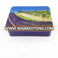 customized logo rectangle storage tin box