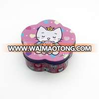 cute flower shaped chocolate candy tin box wholesale