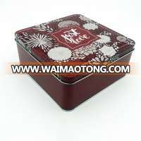 2020 promotion empty square gift tin can packaging