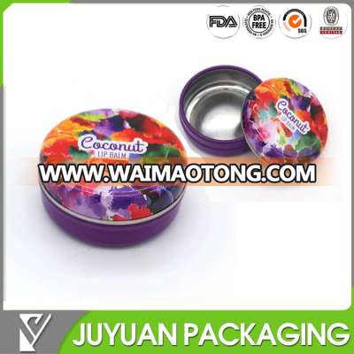 High quality small round cosmetic/make up tin can box sale