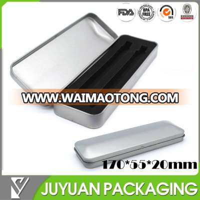 2014 HOT SALE tin pencil box, tin pencil case with metal silver finish