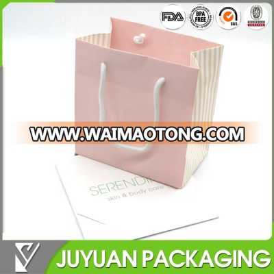 Custom made carry out shopping paper bag with logo print factory