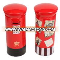 New item fancy mailbox pattern saving box tinplate storage box